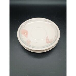 3 Noritake Eternal Blush Saucers Keltcraft Misty Isle Collection Ireland